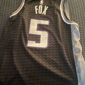 Jordan Black and Purple Basketball Jersey Kings - De’aaron Fox